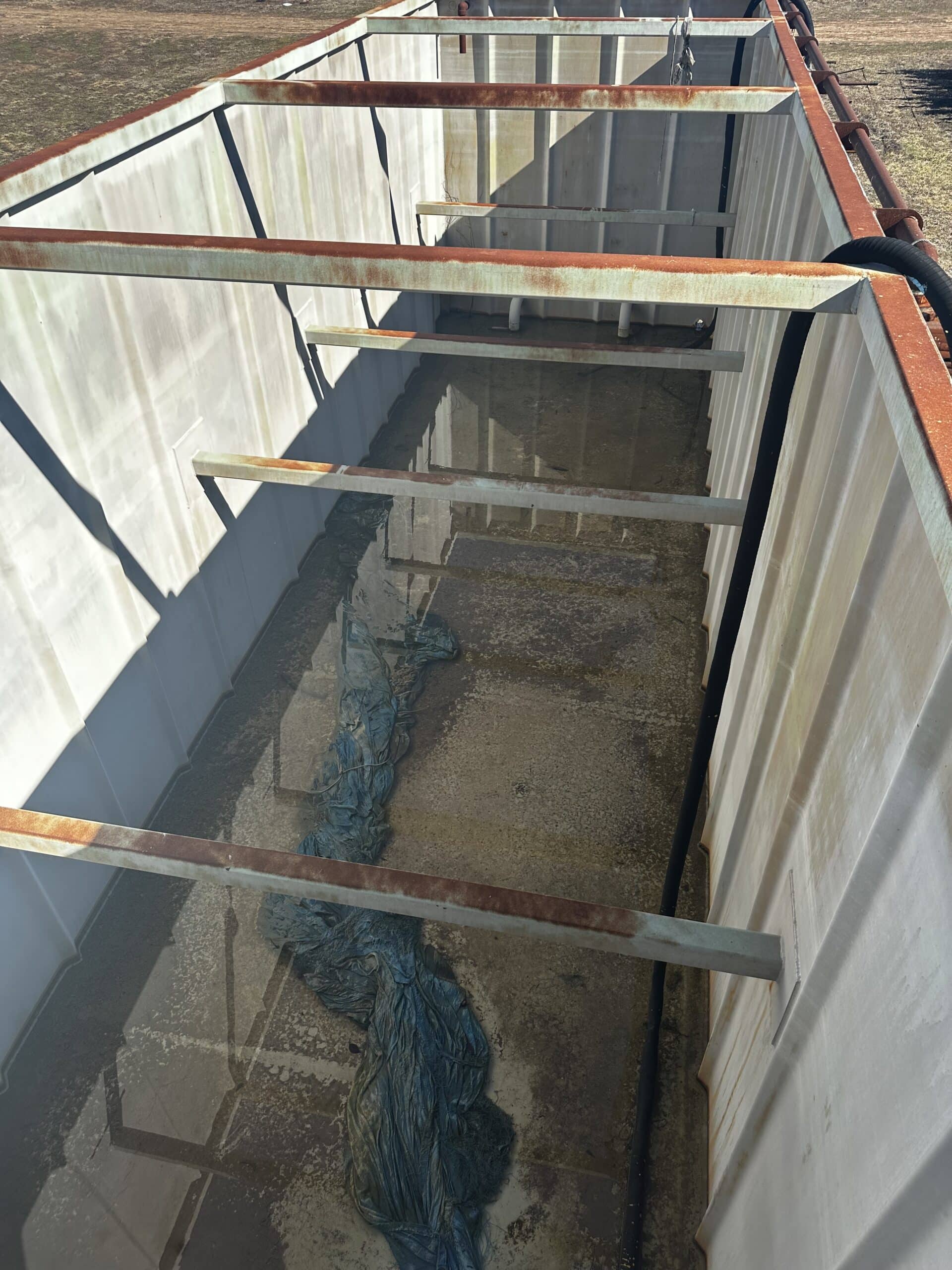 Open Top Plastic Coated Storage Tank