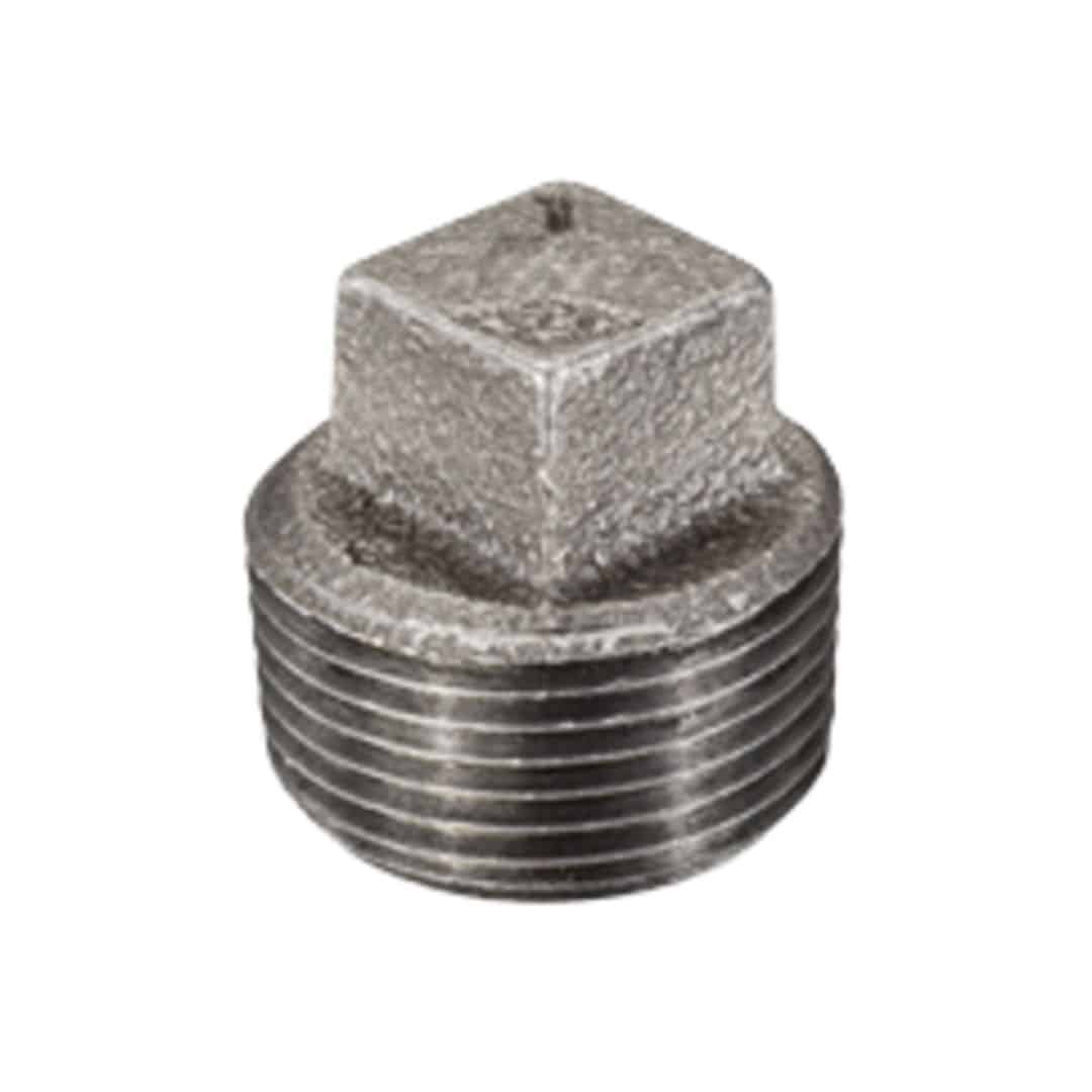 Square Head Plug - Black Iron - 150 psi